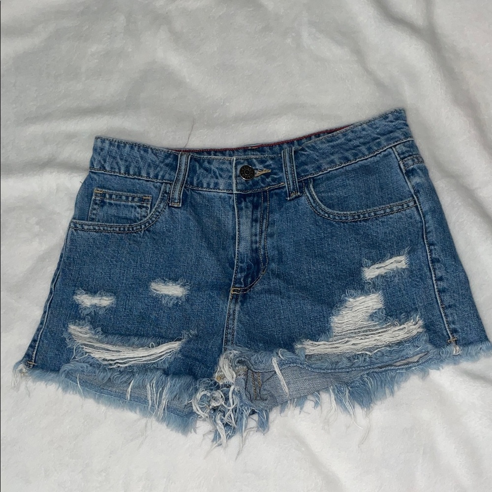 Distressed Jean Shorts
